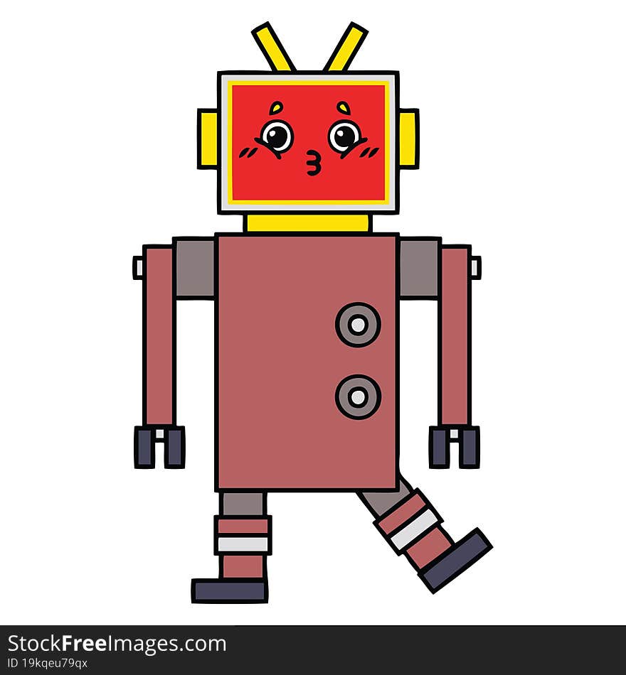 cute cartoon of a robot. cute cartoon of a robot