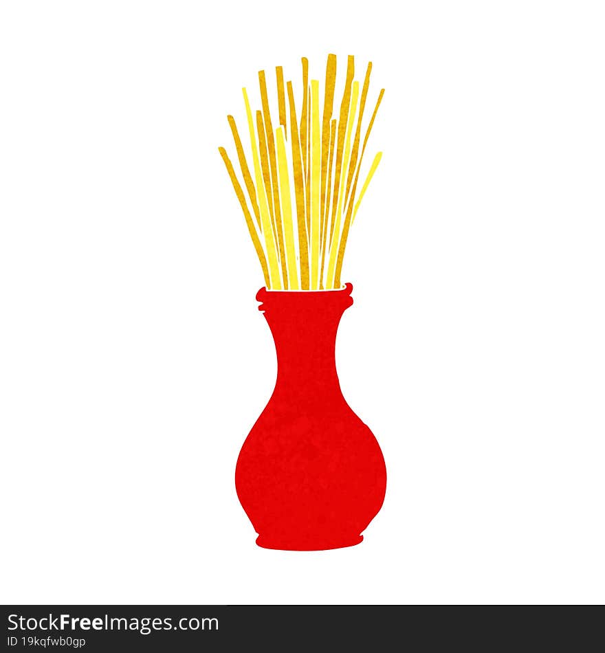 cartoon reeds in vase