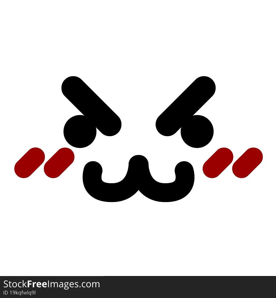 angry cute animal face icon