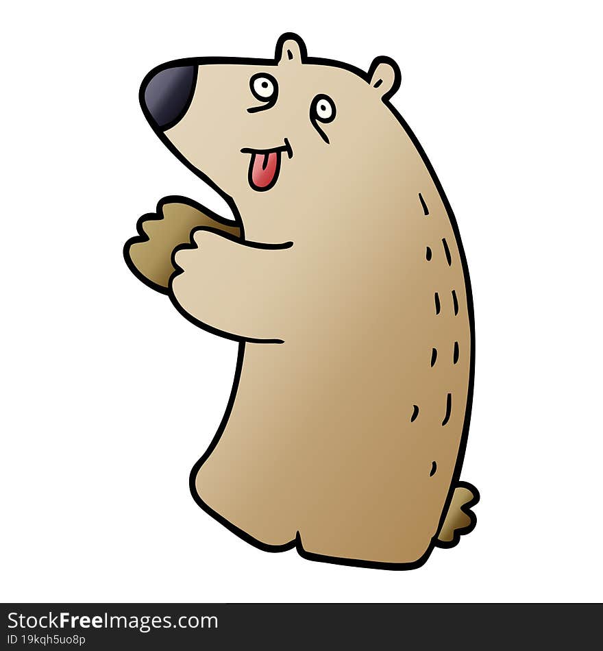 cartoon doodle happy bear