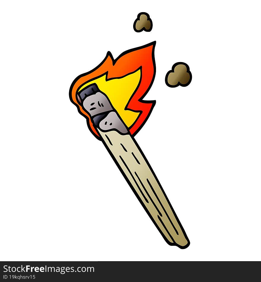 Cartoon Doodle Burning Torch Brand