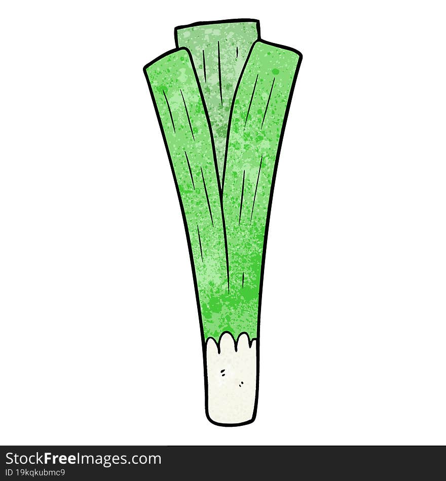 cartoon organic leek. cartoon organic leek