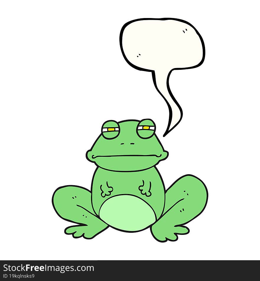 Speech Bubble Cartoon Frog