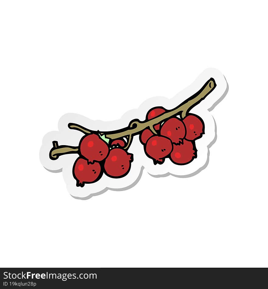 sticker of a cartoon berries