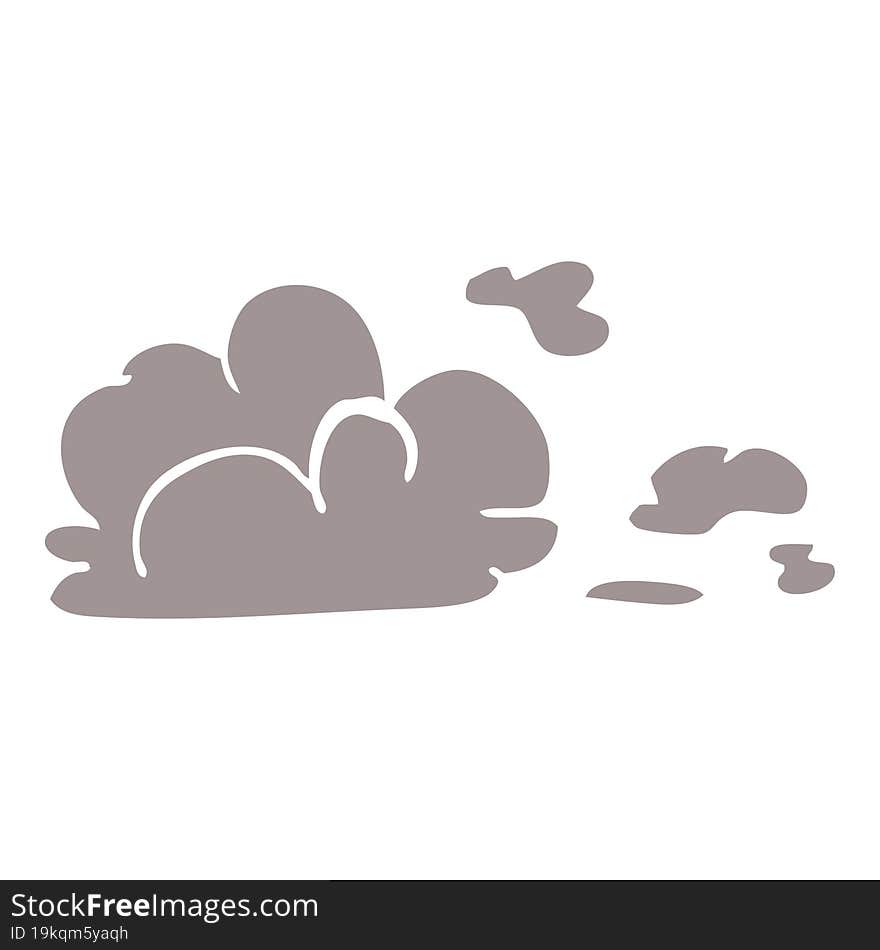 cartoon doodle storm cloud