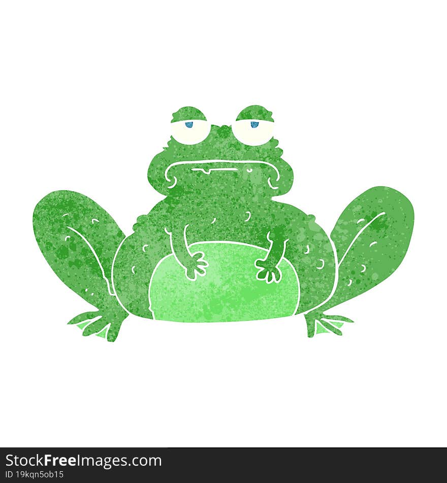 retro cartoon frog