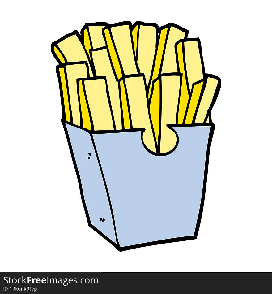 cartoon doodle fries