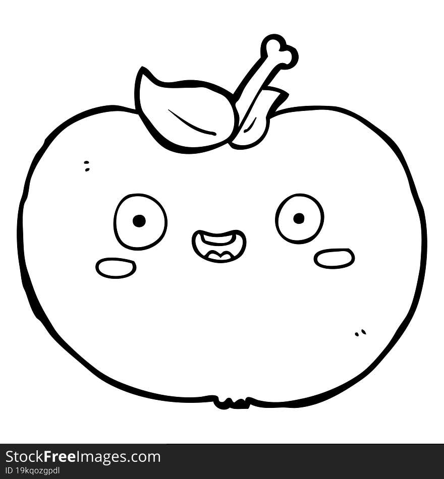 cartoon apple