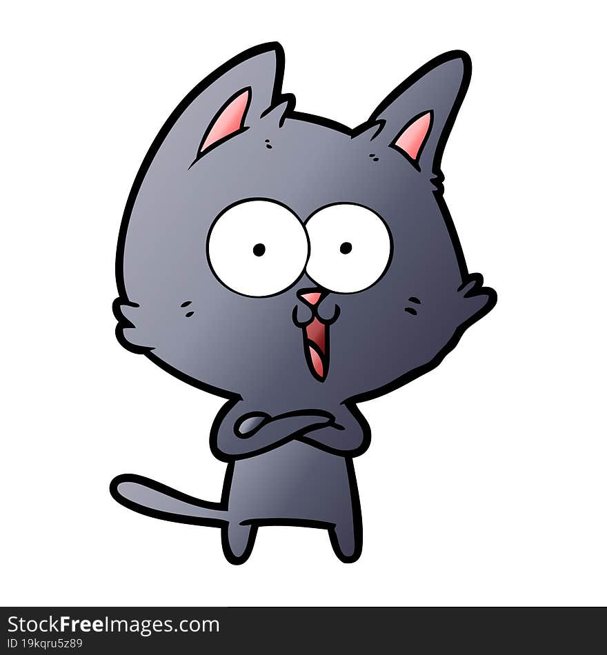 funny cartoon cat. funny cartoon cat