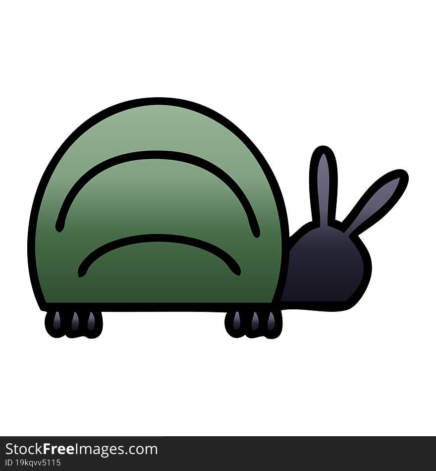 gradient shaded cartoon of a green bug