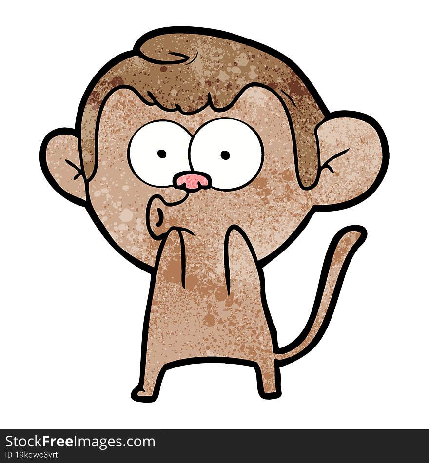 cartoon surprised monkey. cartoon surprised monkey