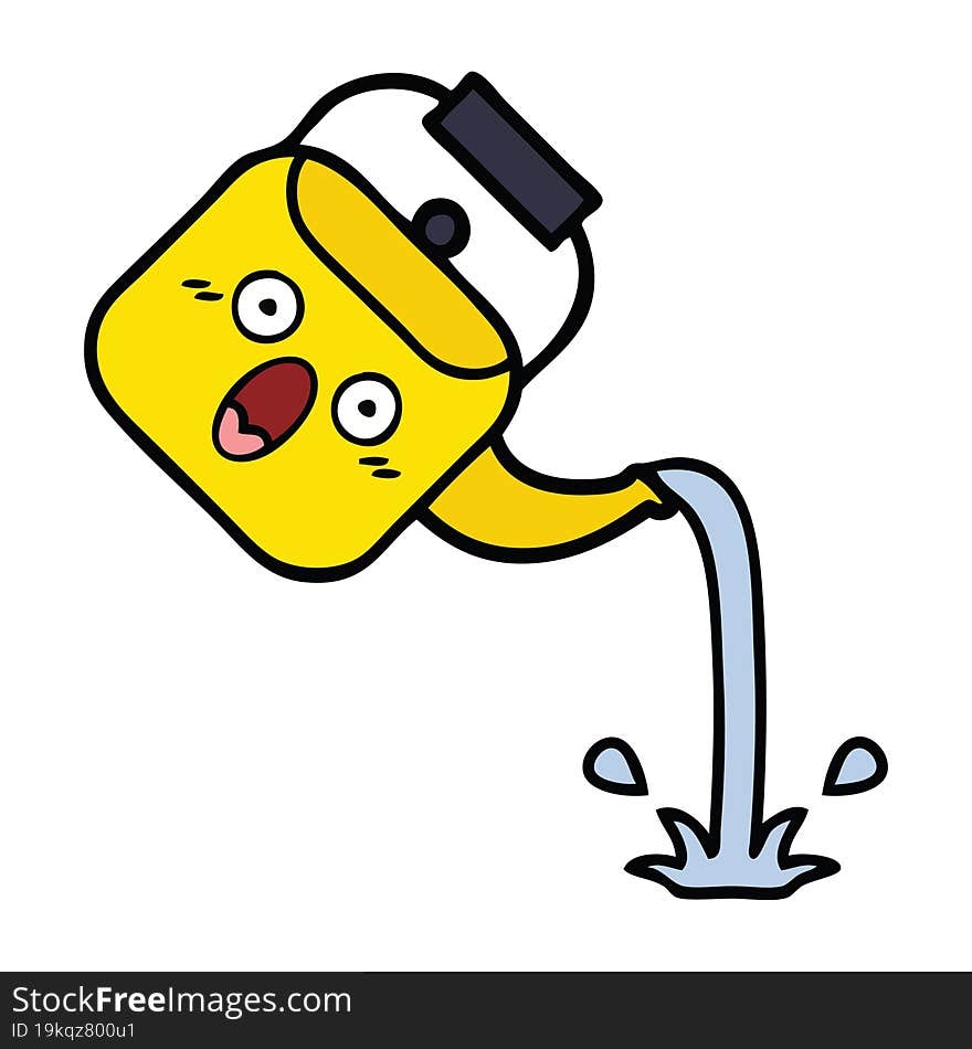 Cute Cartoon Pouring Kettle