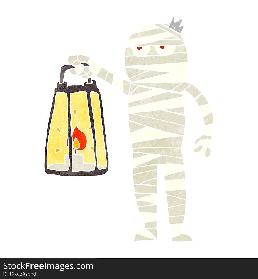 Retro Cartoon Mummy