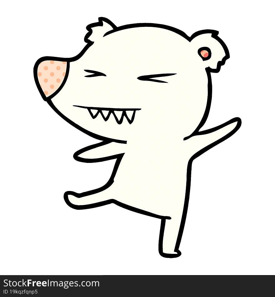 dancing polar bear cartoon. dancing polar bear cartoon