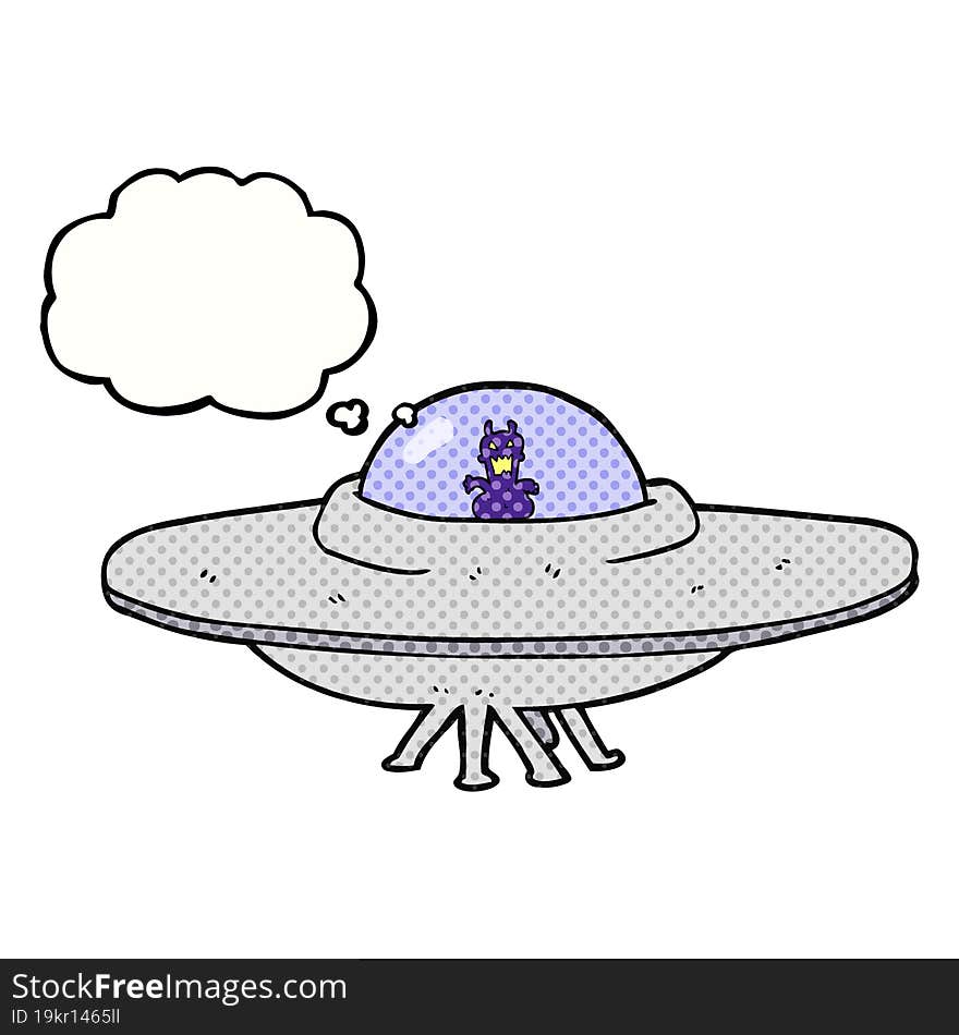 Thought Bubble Cartoon UFO