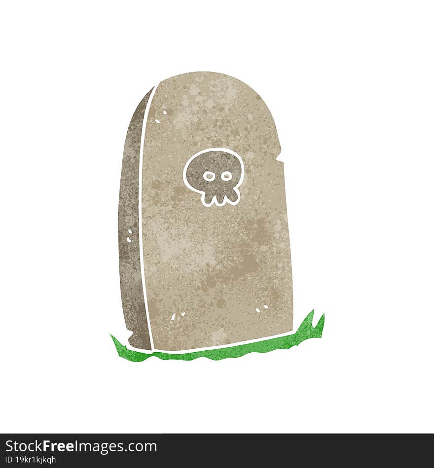 retro cartoon grave