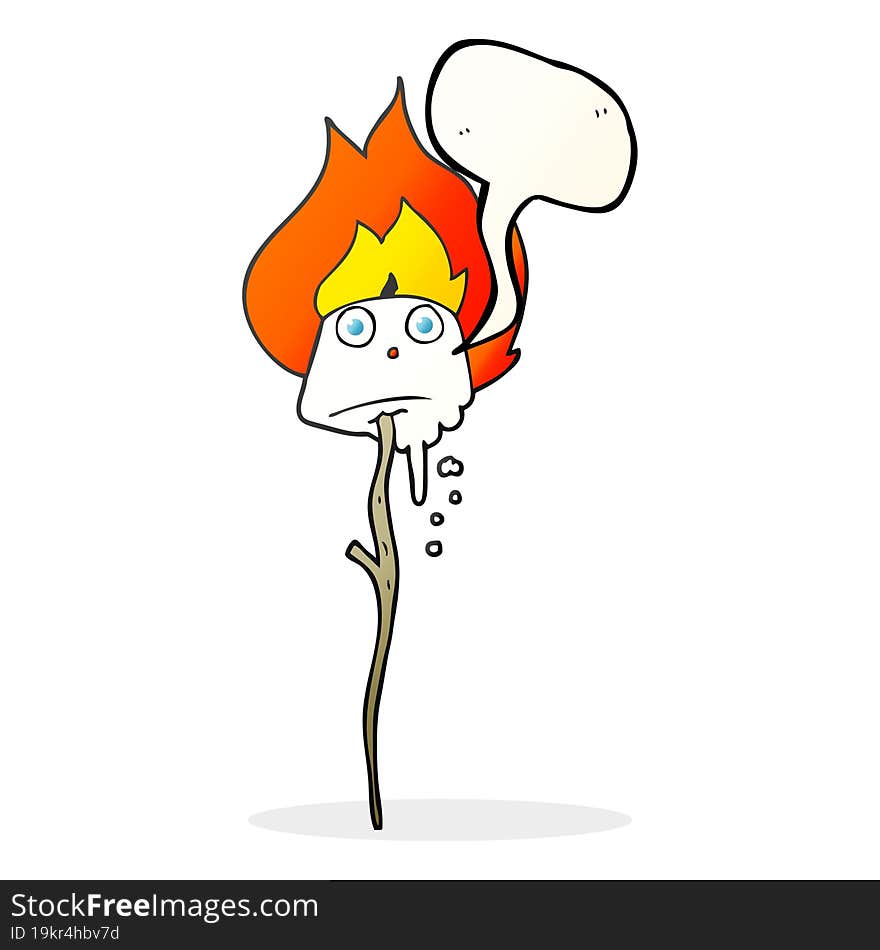 speech bubble cartoon toasted marshmallow