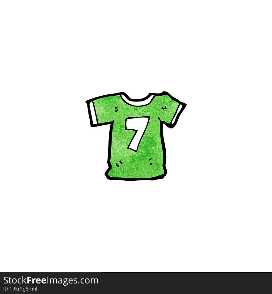 cartoon sports shirt with number seven