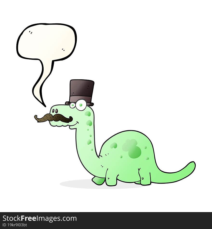 speech bubble cartoon posh dinosaur