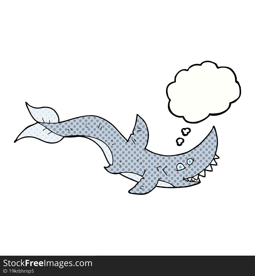 thought bubble cartoon shark