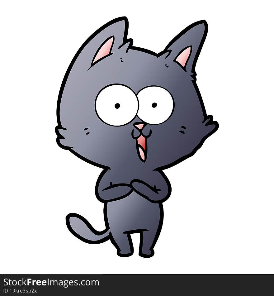 funny cartoon cat. funny cartoon cat