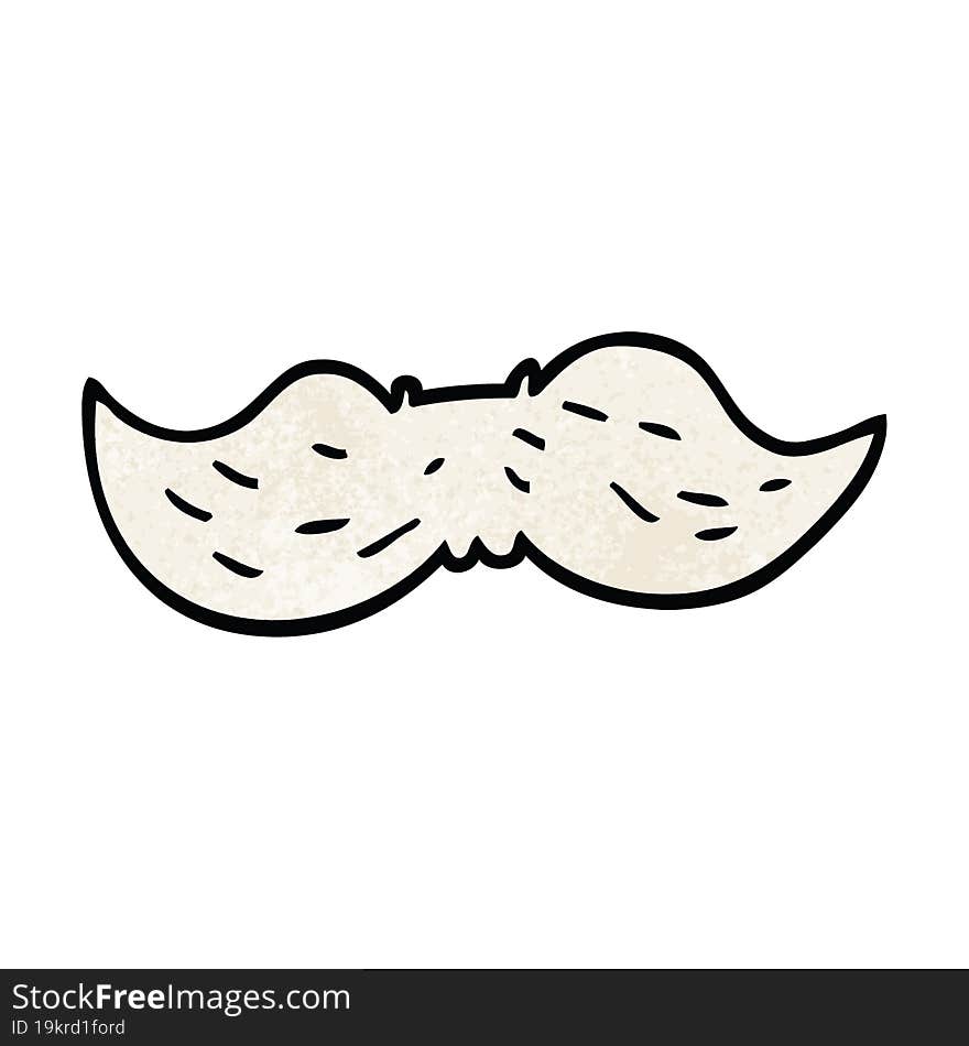 cartoon doodle mans mustache