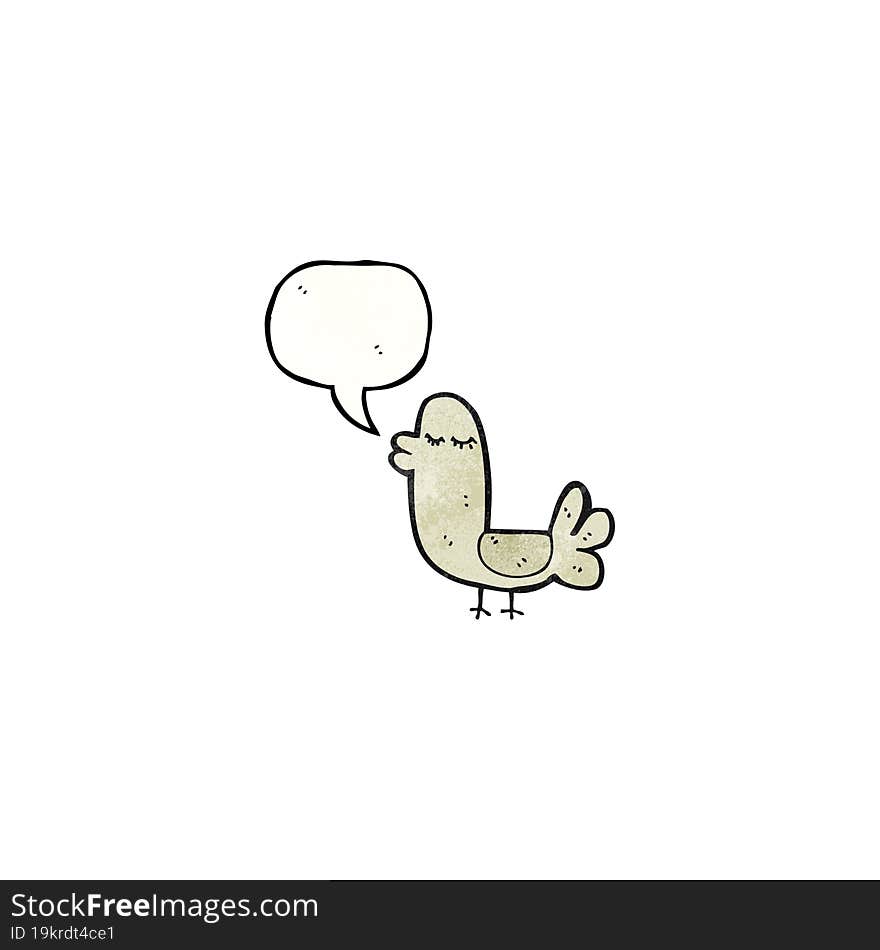 cartoon bird with speech bubble