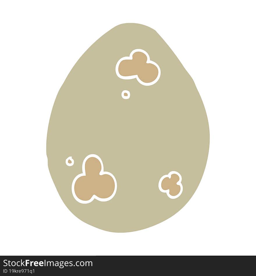 Flat Color Style Cartoon Egg