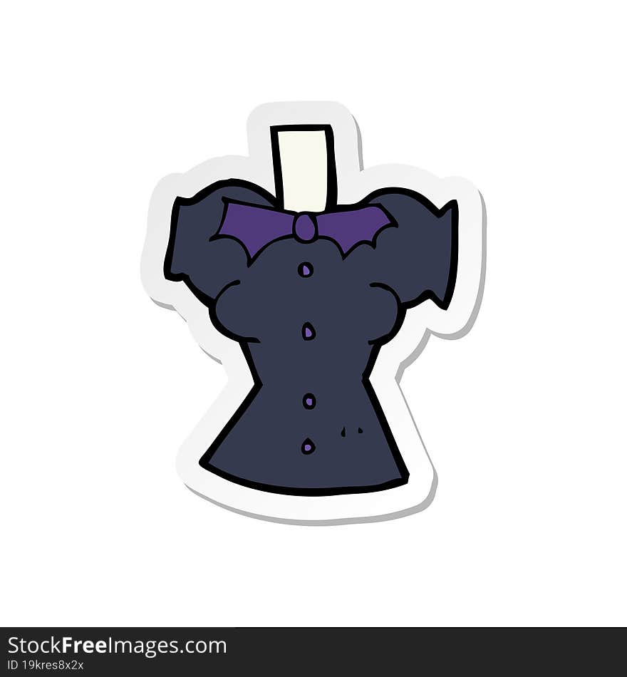 sticker of a cartoon vampire body