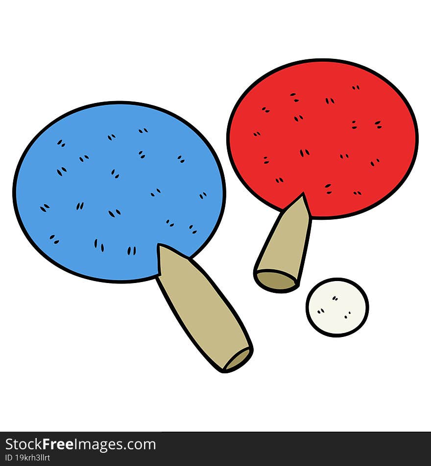 cartoon table tennis bats. cartoon table tennis bats