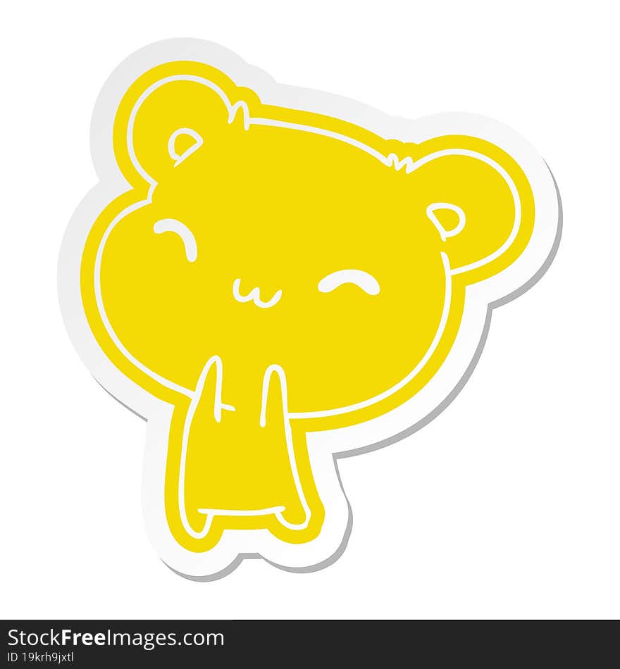 Cartoon Sticker Kawaii Cute Teddy Bear