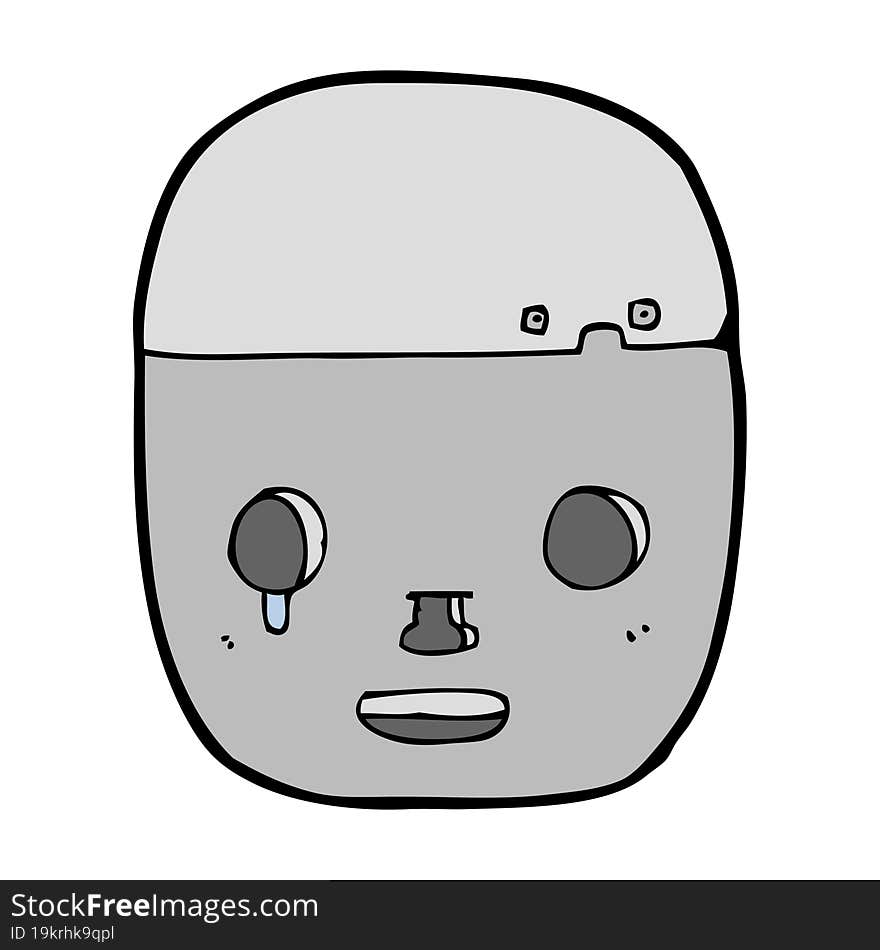 Cartoon Robot Head