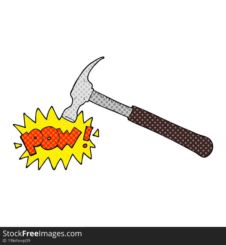 comic book style cartoon hammer