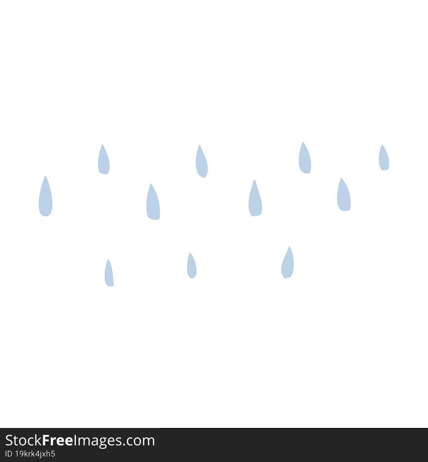 Flat Color Style Cartoon Rain