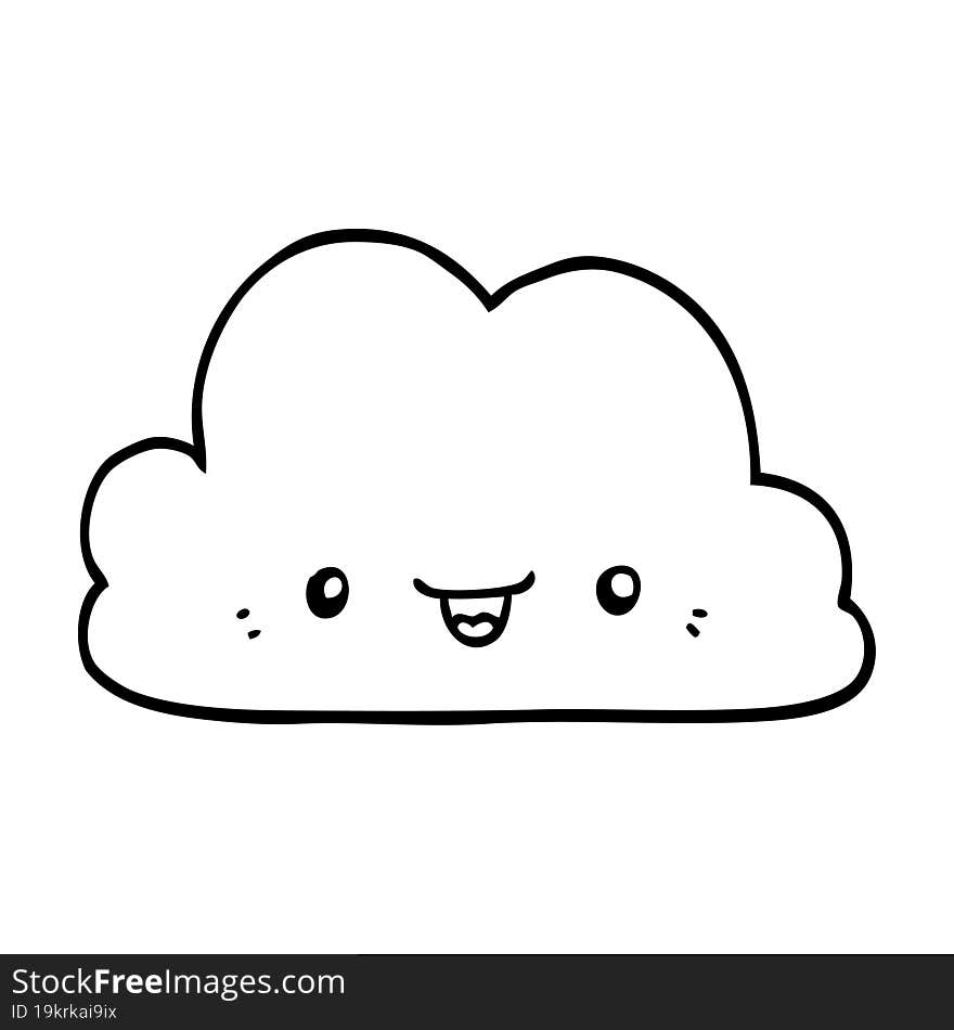 cute cartoon cloud