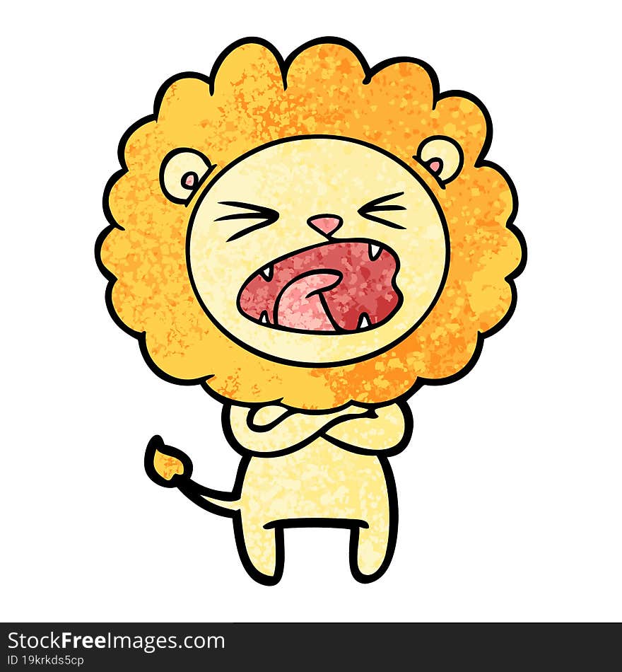 cartoon angry lion. cartoon angry lion