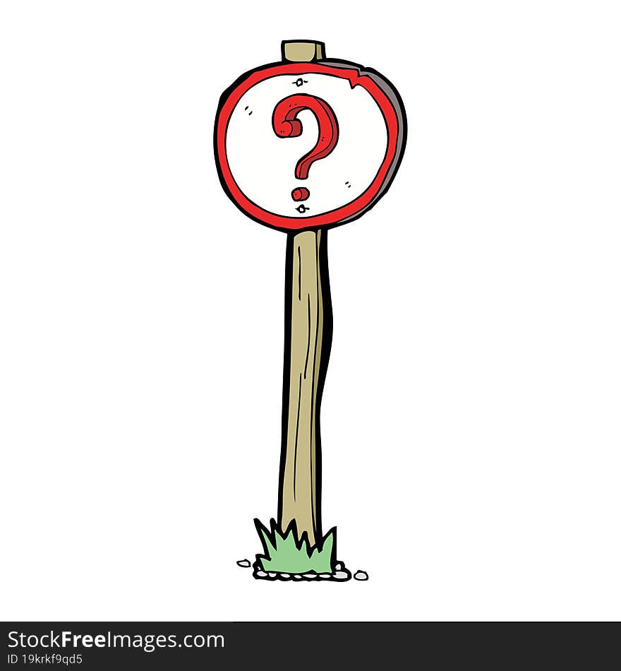 Cartoon Question Mark Sign