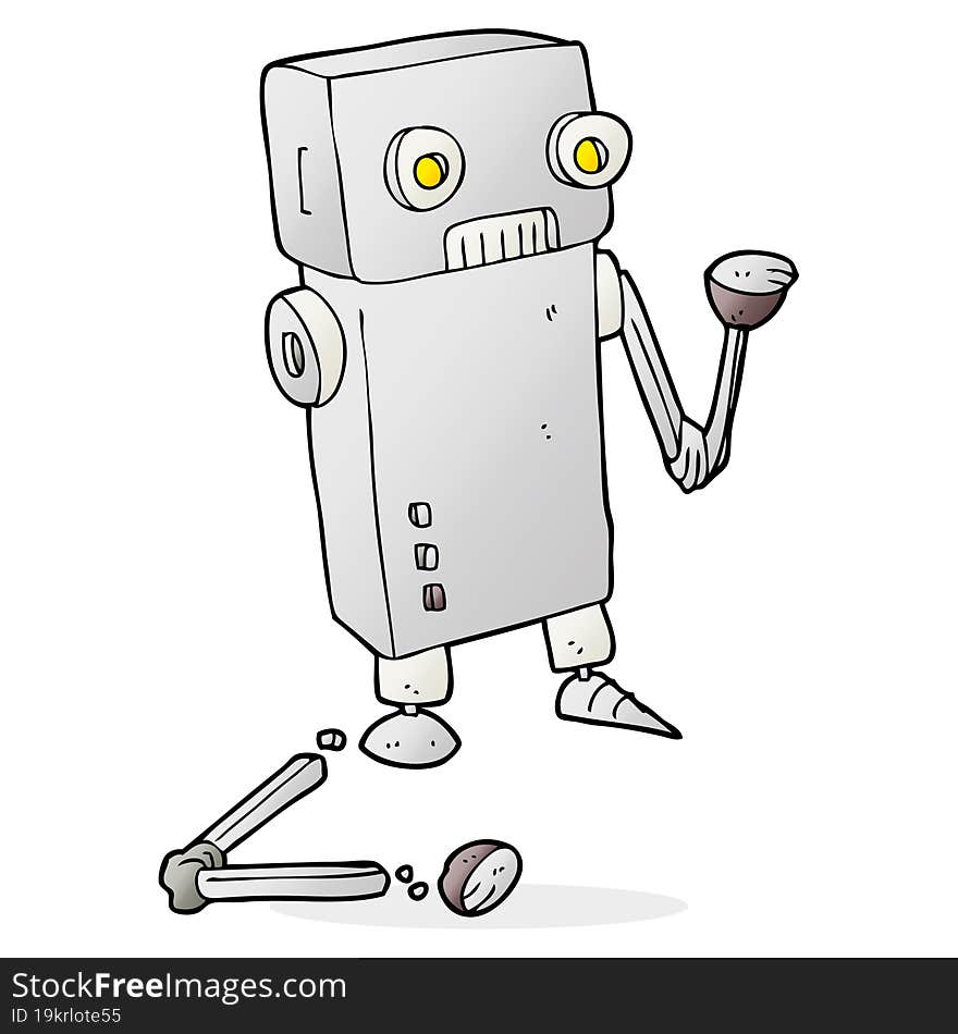 cartoon broken robot