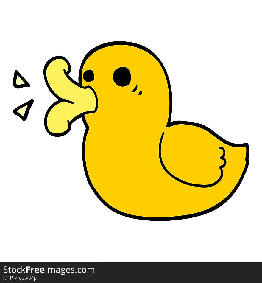 cartoon doodle rubber duck