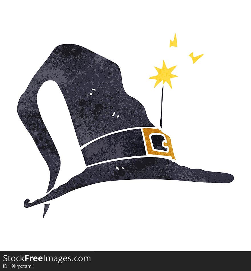 retro cartoon witch hat