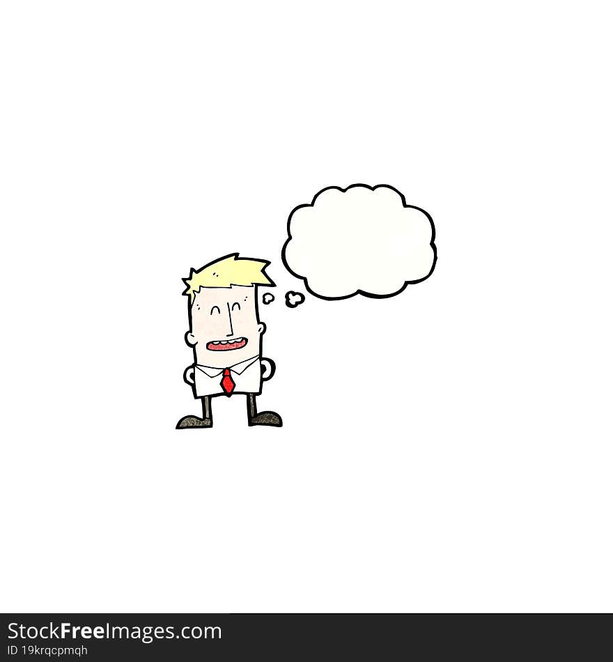 cartoon man with thought bubble