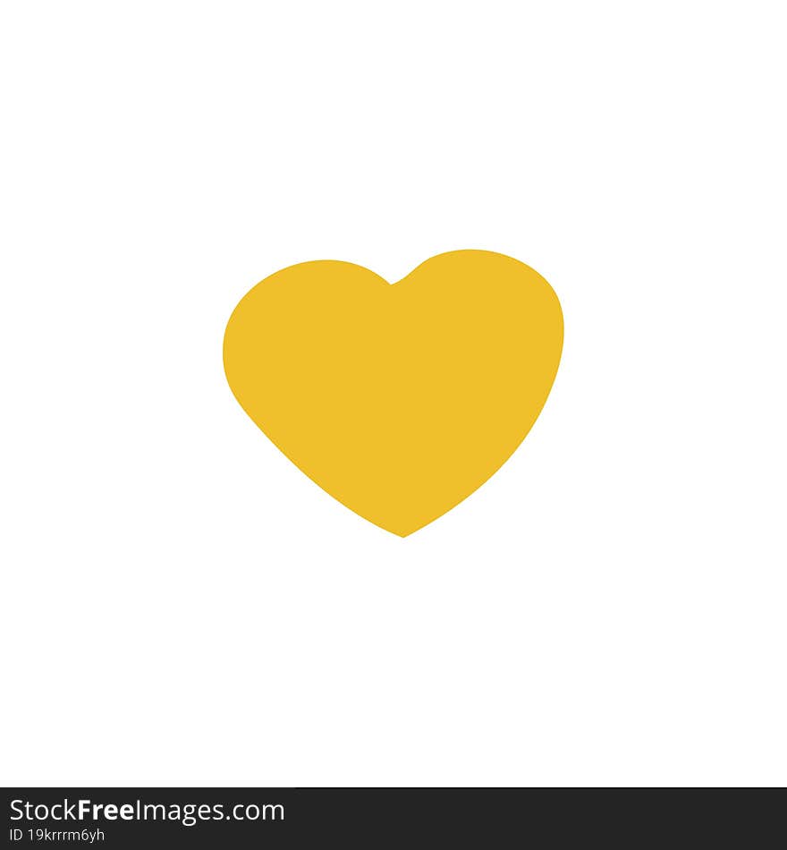 flat color style cartoon love heart