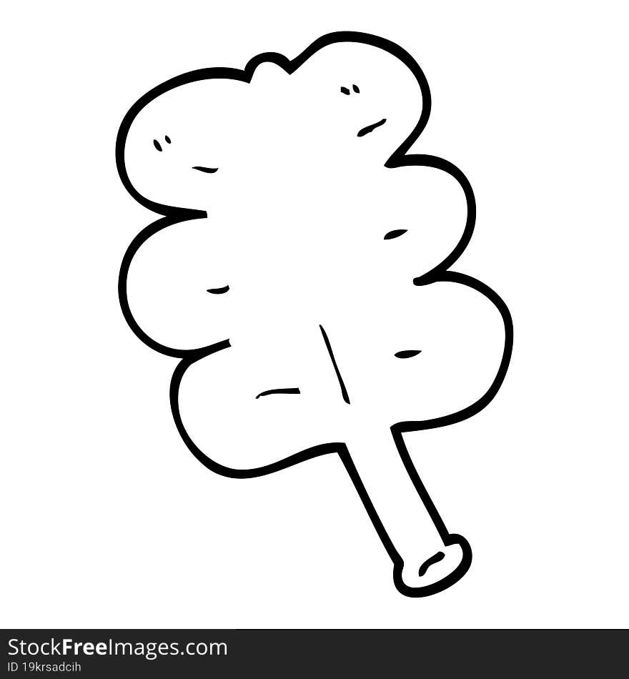 Line Drawing Cartoon Leaf