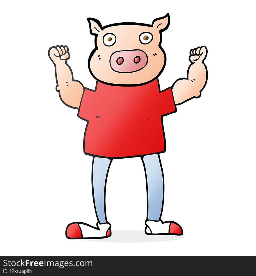 cartoon pig man