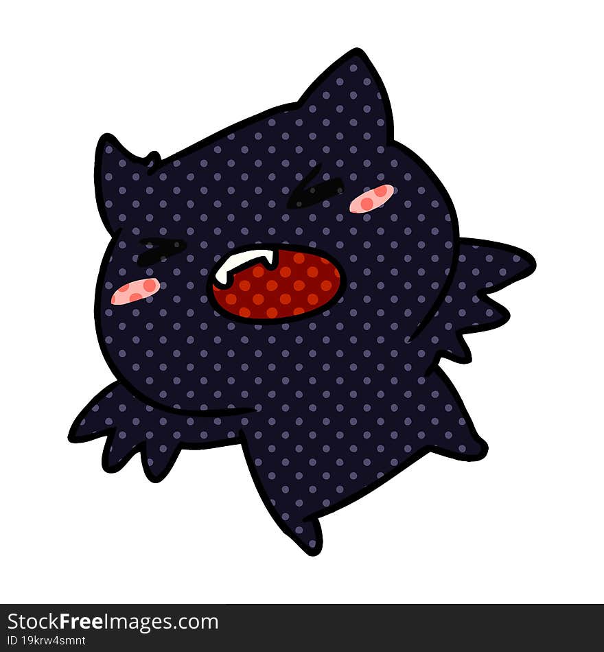 Cartoon Of A Kawaii Cute Bat