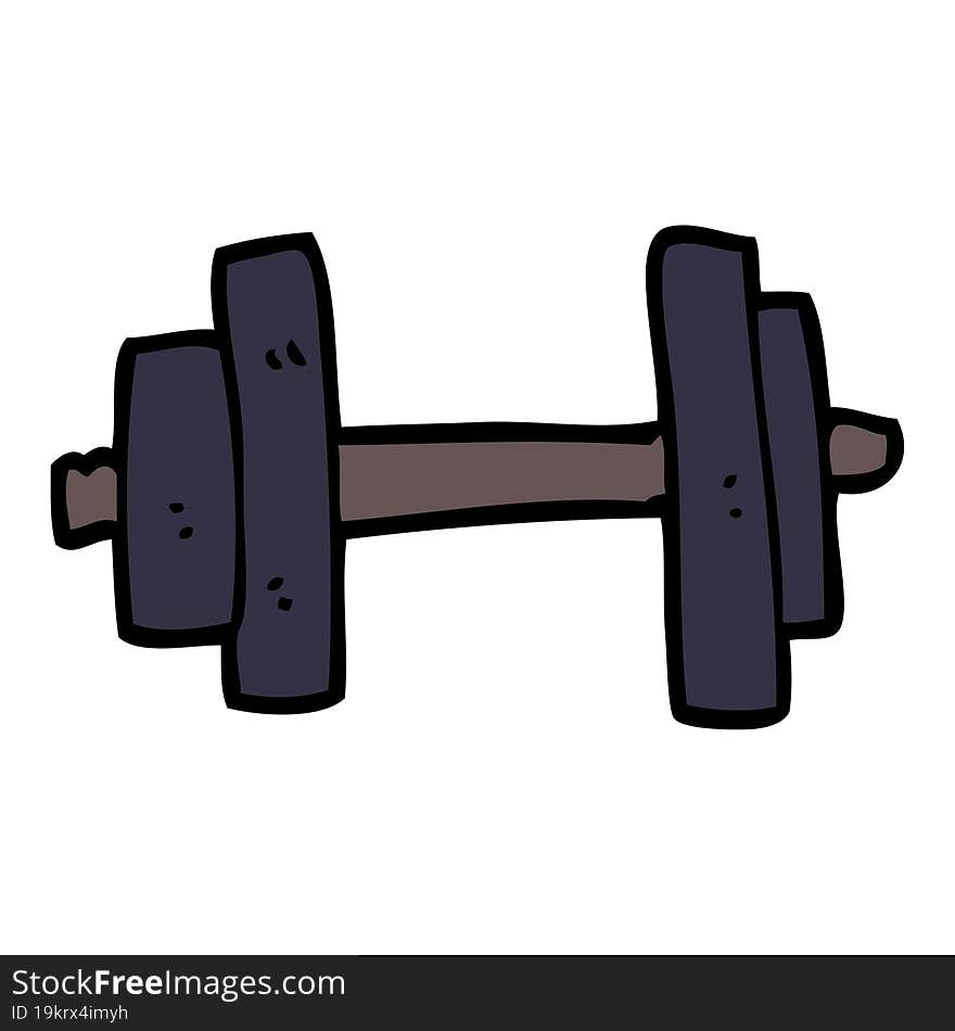 cartoon doodle gym weights