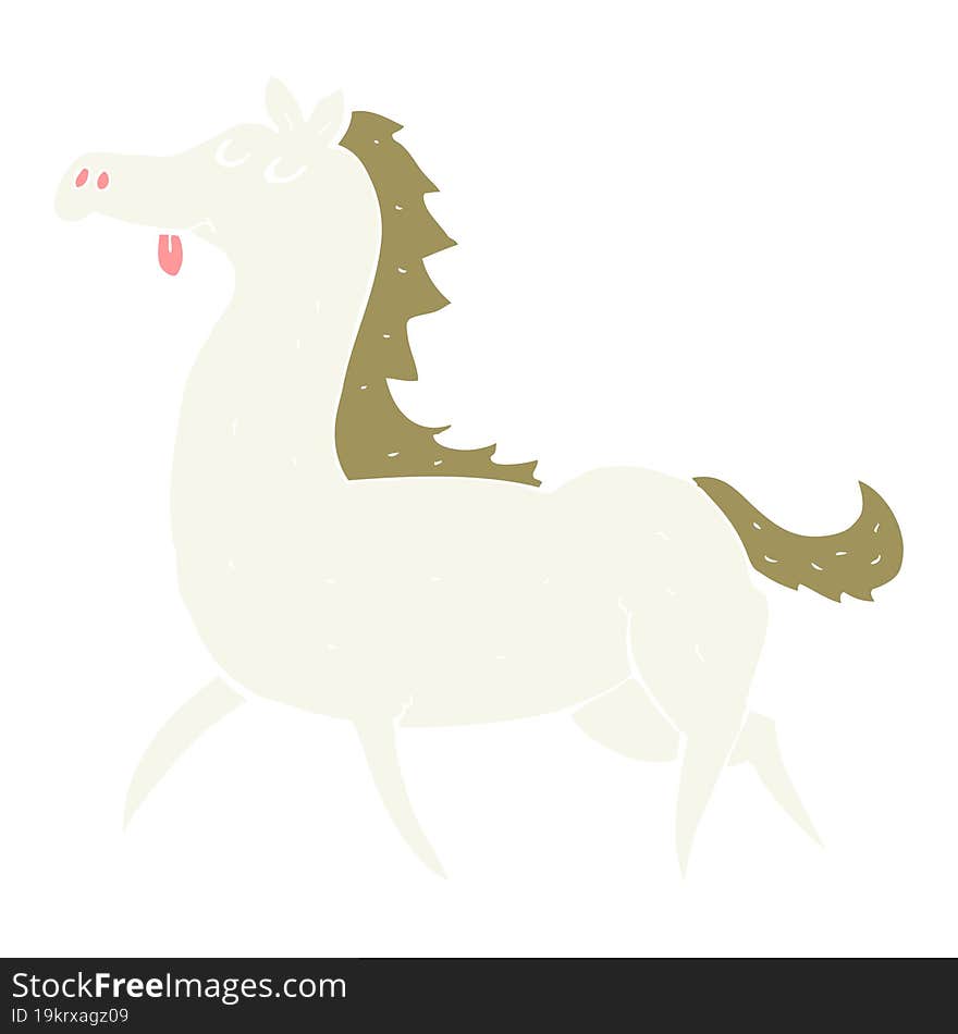 flat color illustration of horse. flat color illustration of horse