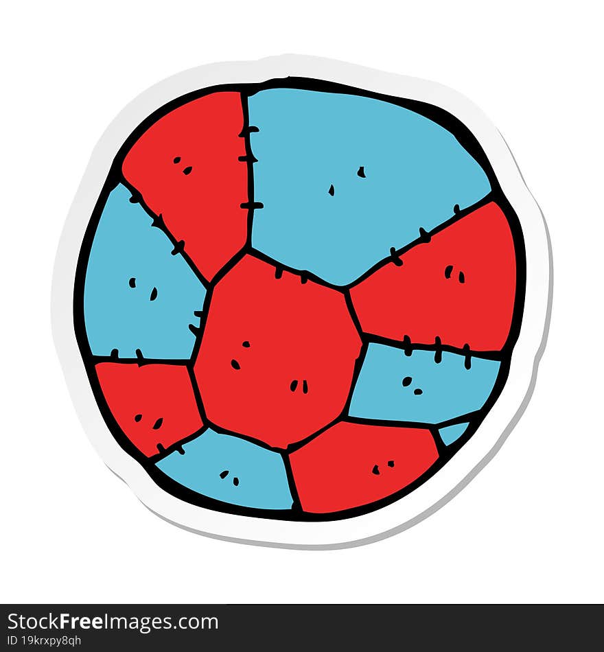 sticker of a cartoon football