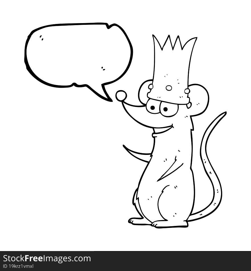 speech bubble cartoon king rat