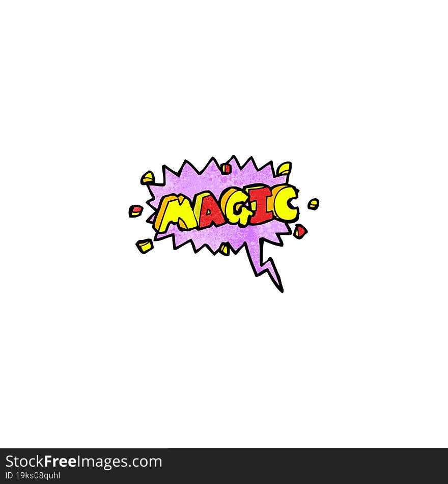 comic book magic shout symbol